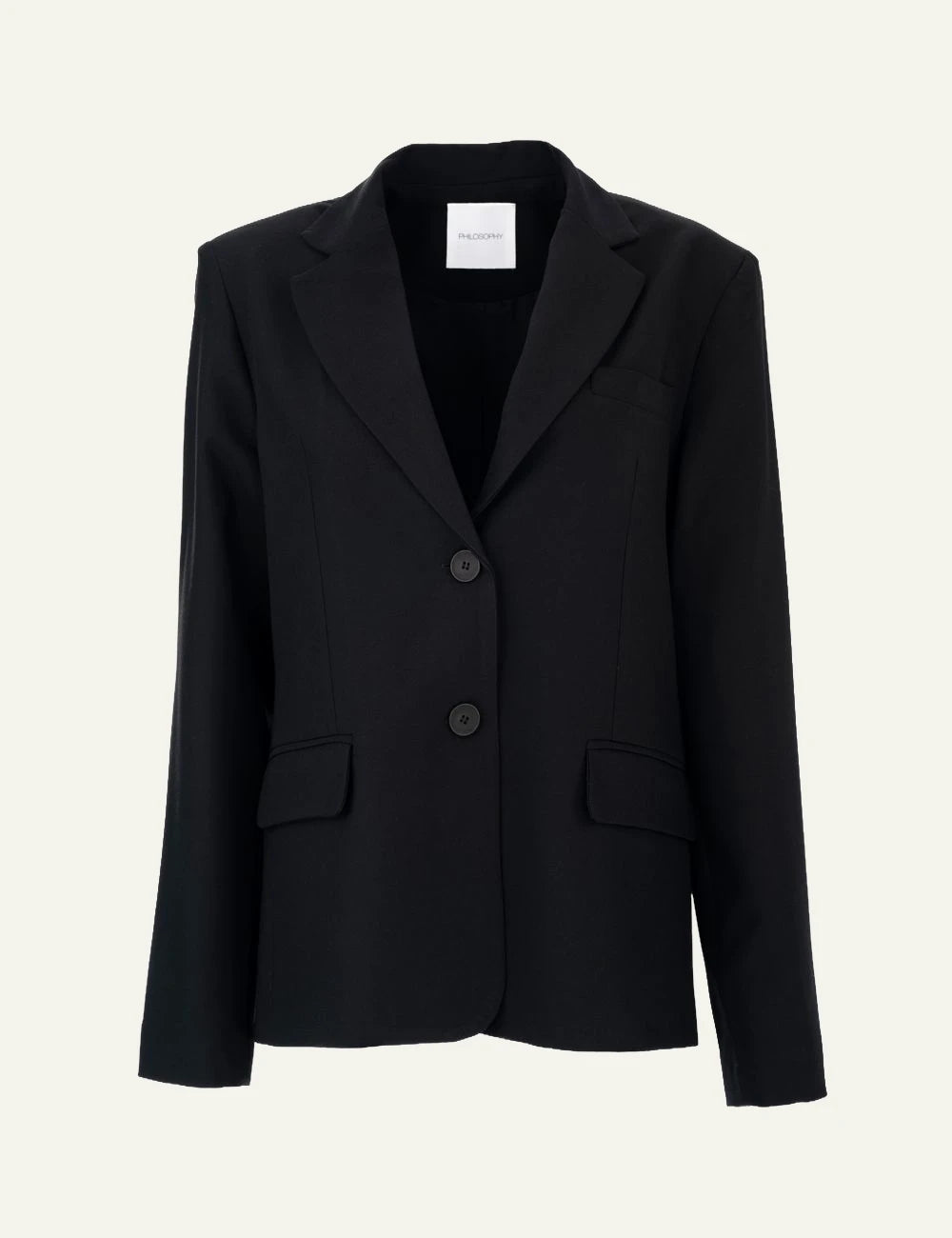 Philosophy women's black T/R slim-fit blazer product shot