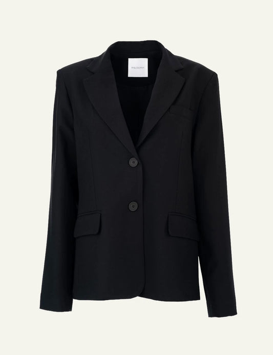 Philosophy women's black T/R slim-fit blazer product shot
