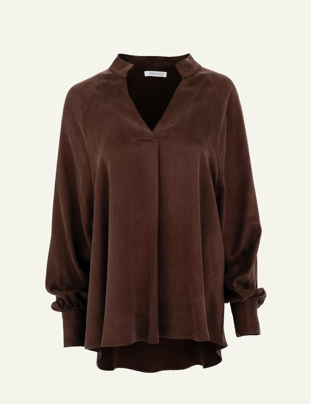 Philosophy women's brown cupro viscose blouse