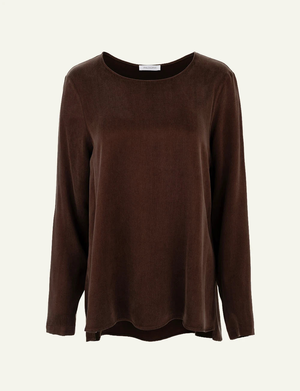 Philosophy women's brown cupro viscose long blouse