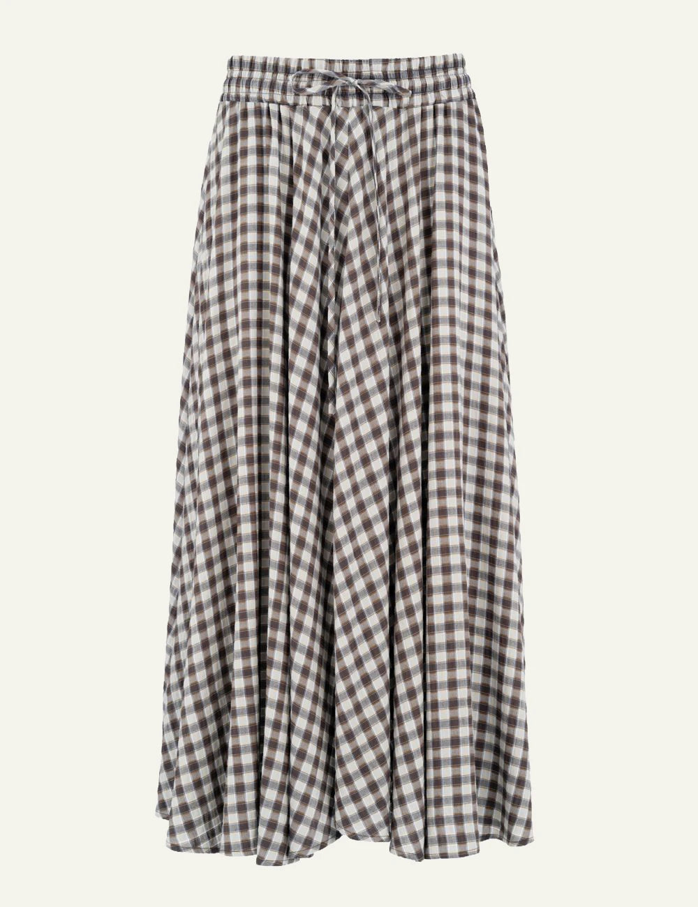 Philosophy women's brown plaid maxi skirt product shot