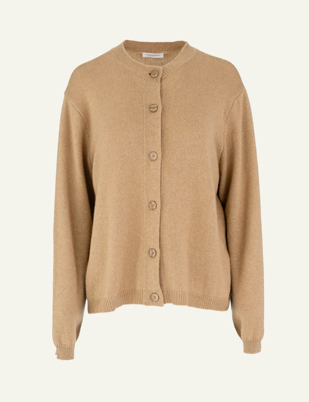 Philosophy women's camel cashmere cropped cardigan