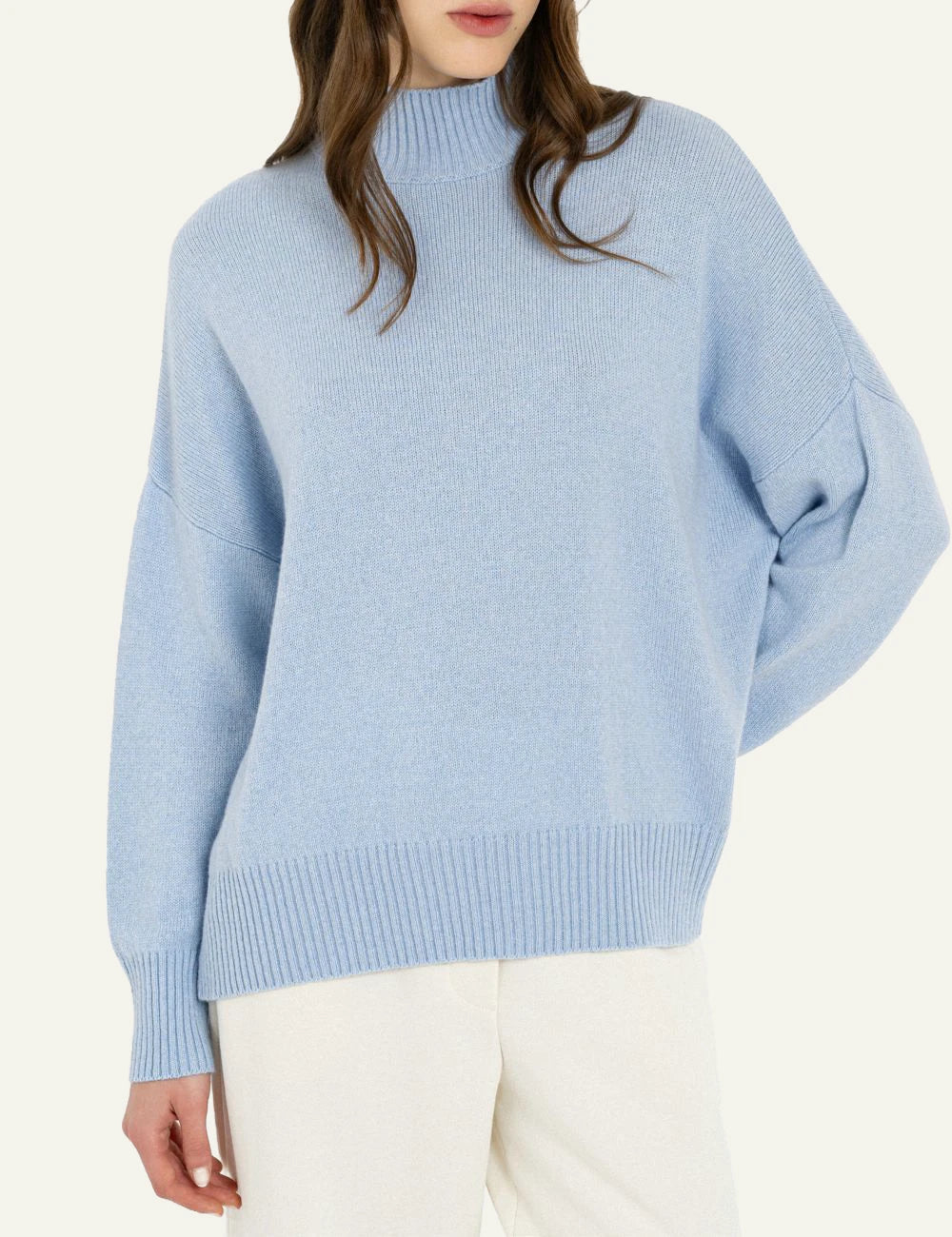 Philosophy women's ciel cashmere turtleneck sweater model