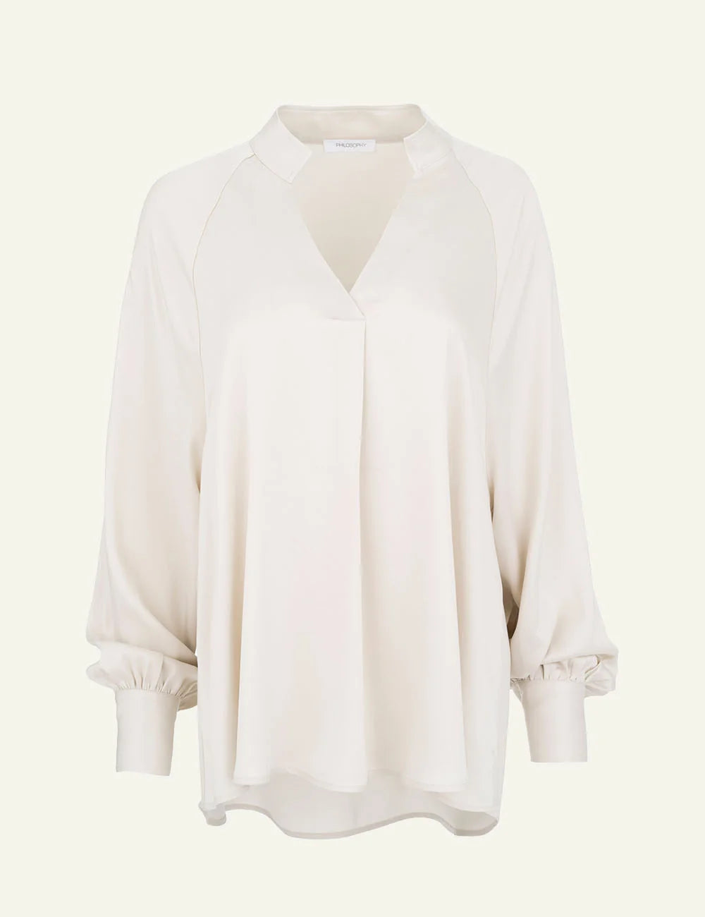 Philosophy women's cream cupro viscose blouse