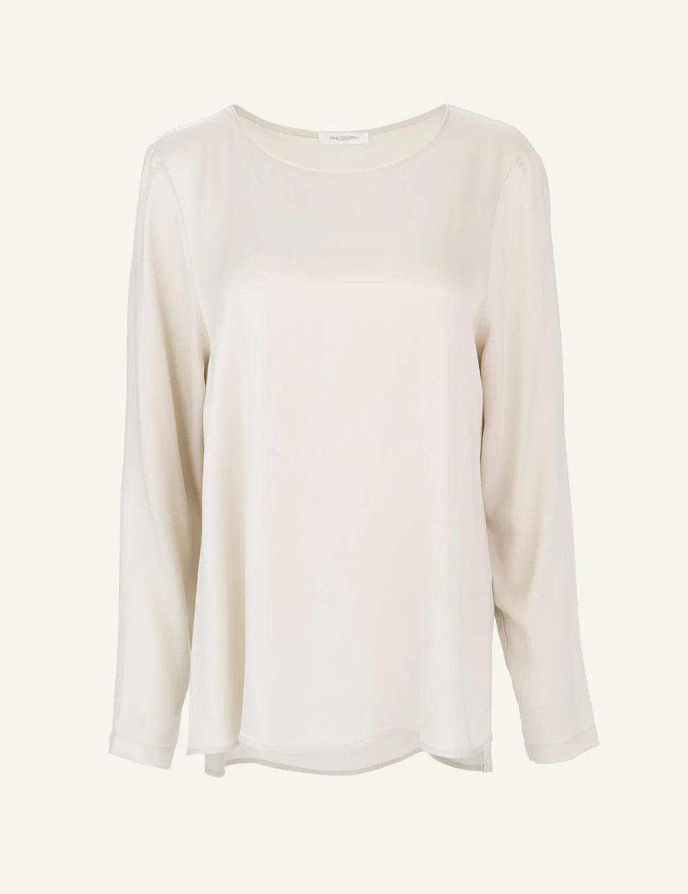 Philosophy women's cream cupro viscose long blouse