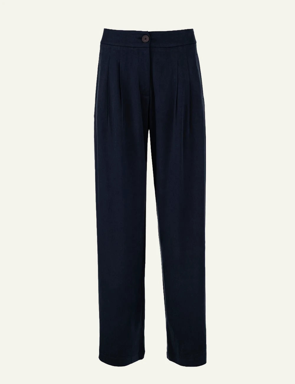 Philosophy women's dark blue satin sandwashed pleated pants 