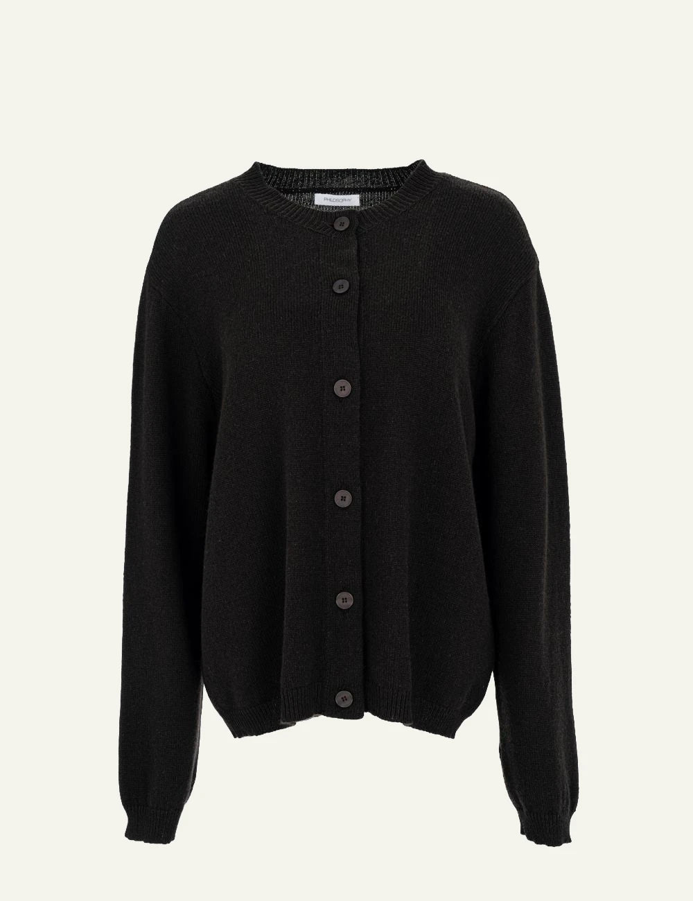 Philosophy women's dark brown cashmere cropped cardigan