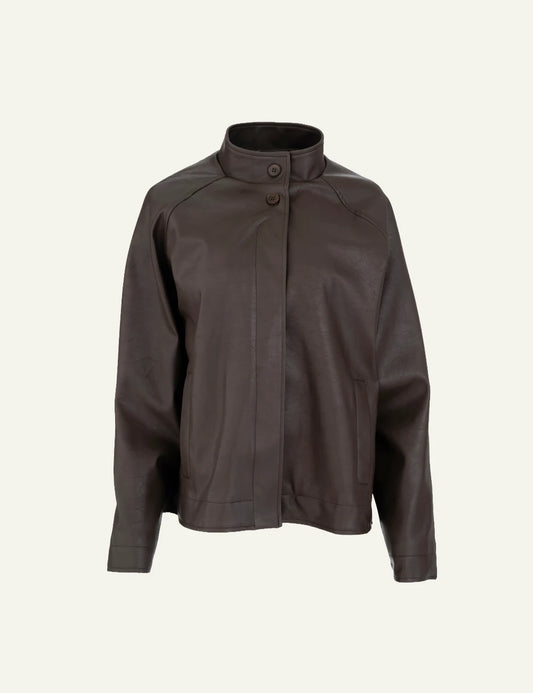 Philosophy women's dark brown leather jacket