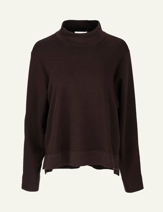 Philosophy women's dark brown mock-neck sweatshirt top