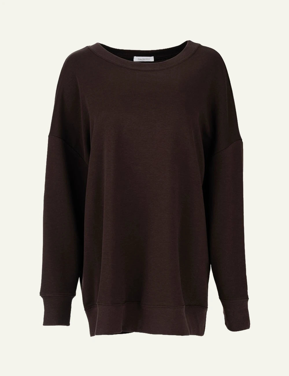 Philosophy women's dark brown oversized sweatshirt