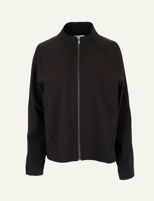 Philosophy women's dark brown T/R zip-up jacket