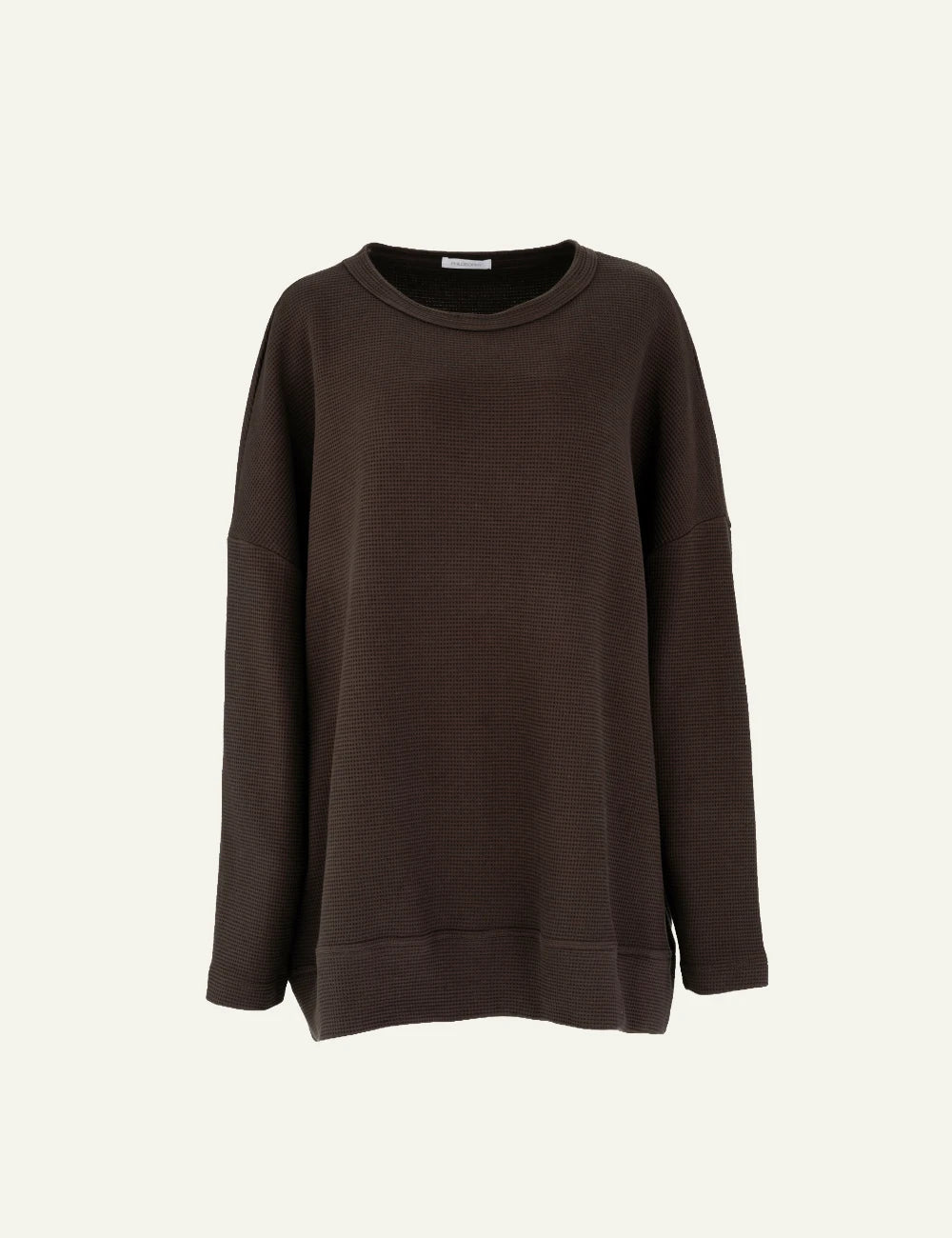 Philosophy women's dark brown waffle oversized sweatshirt