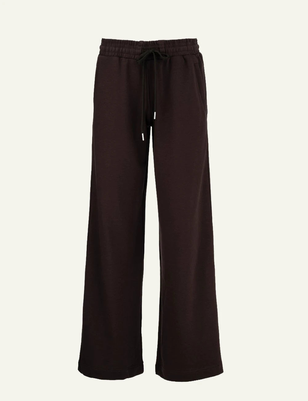 Philosophy women's dark brown wide leg sweatpants front view