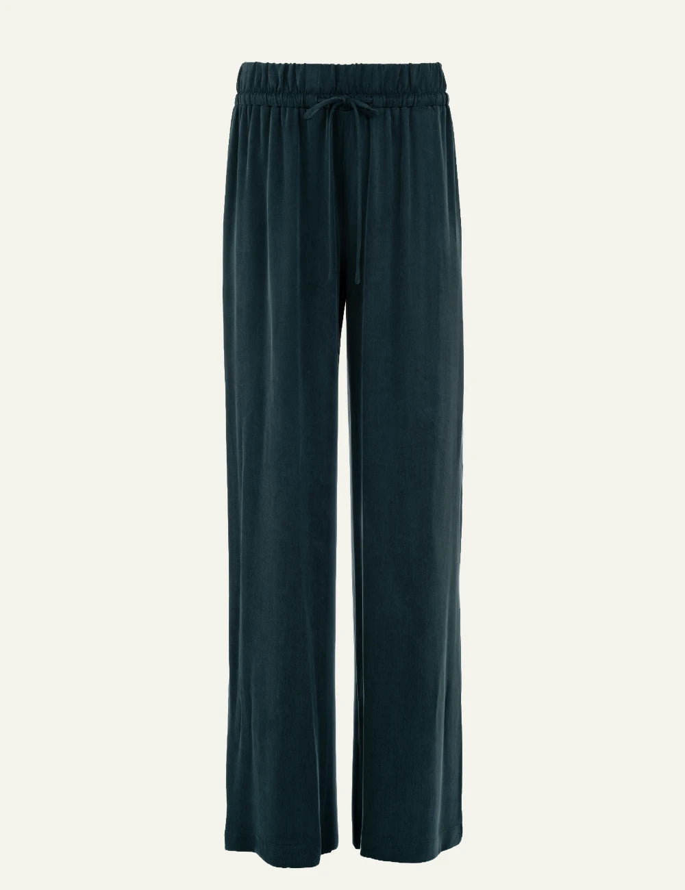 Philosophy women's dark green cupro viscose wide leg pants