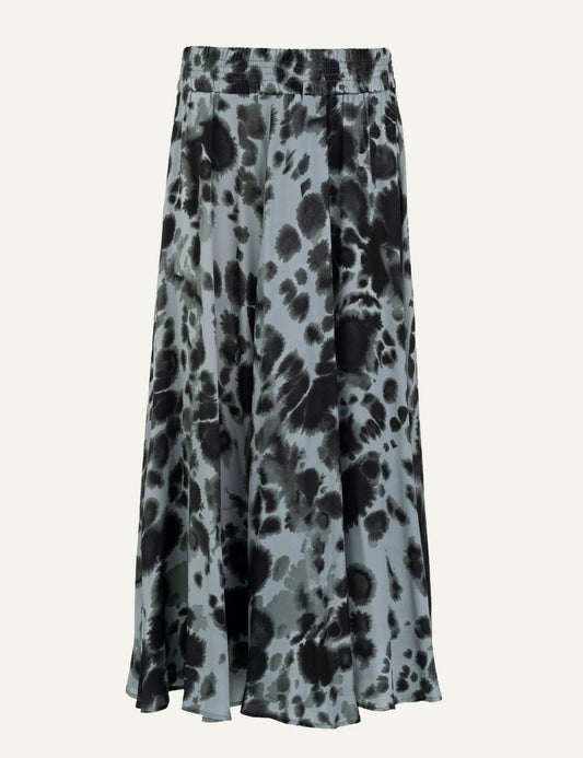 Philosophy women's dusty blue printed satin maxi skirt product shot