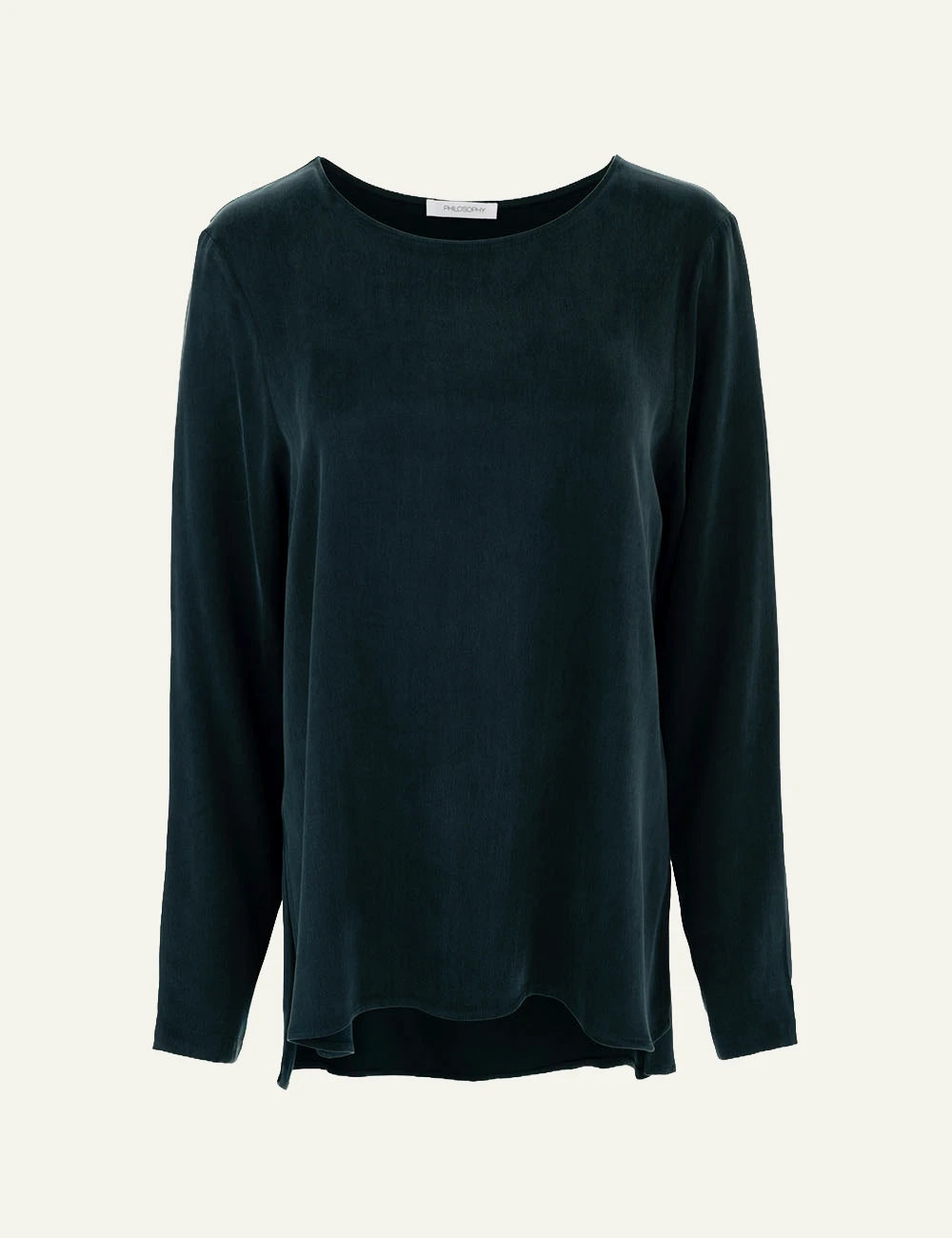 Philosophy women's green cupro viscose long blouse product shot