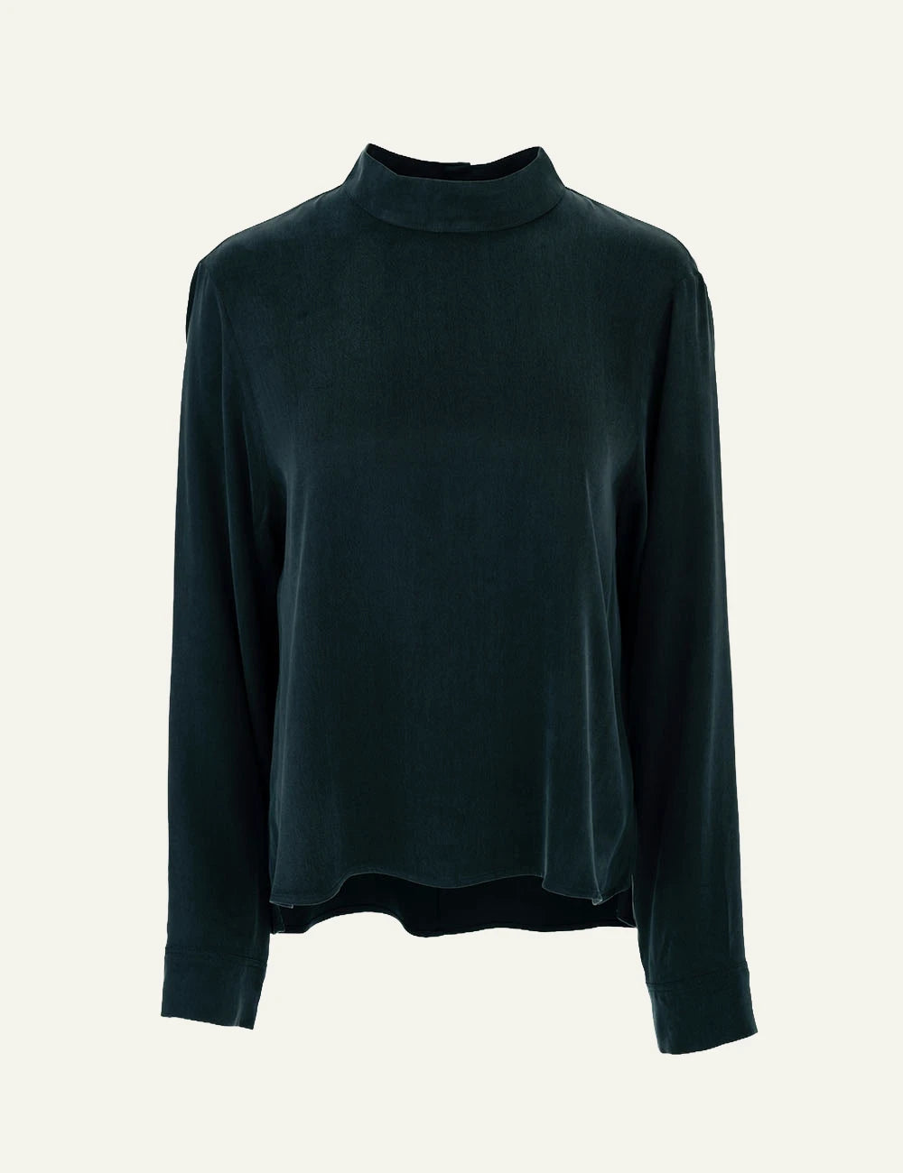 Philosophy women's green cupro viscose mock-neck top
