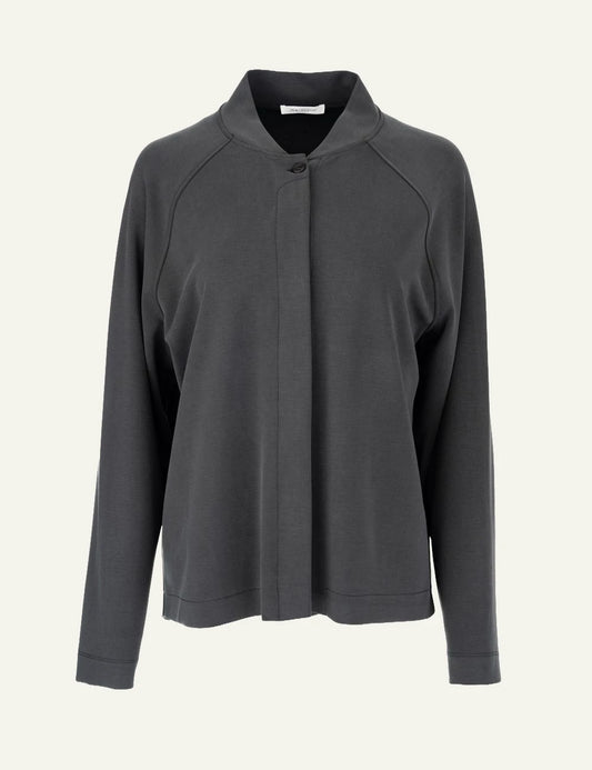 Philosophy women's grey heavy rib sandwashed jacket