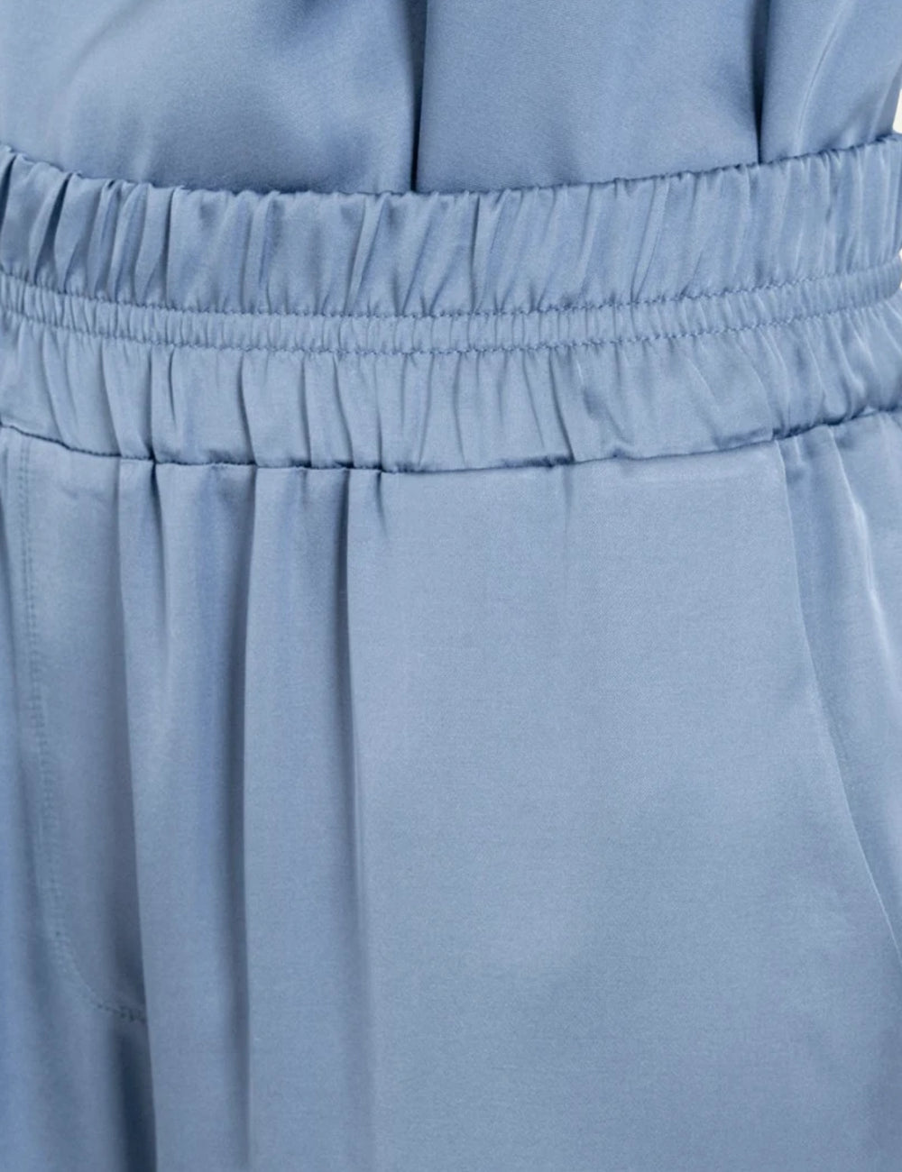 Philosophy women's light blue ECOVERO satin jogger pants waist view