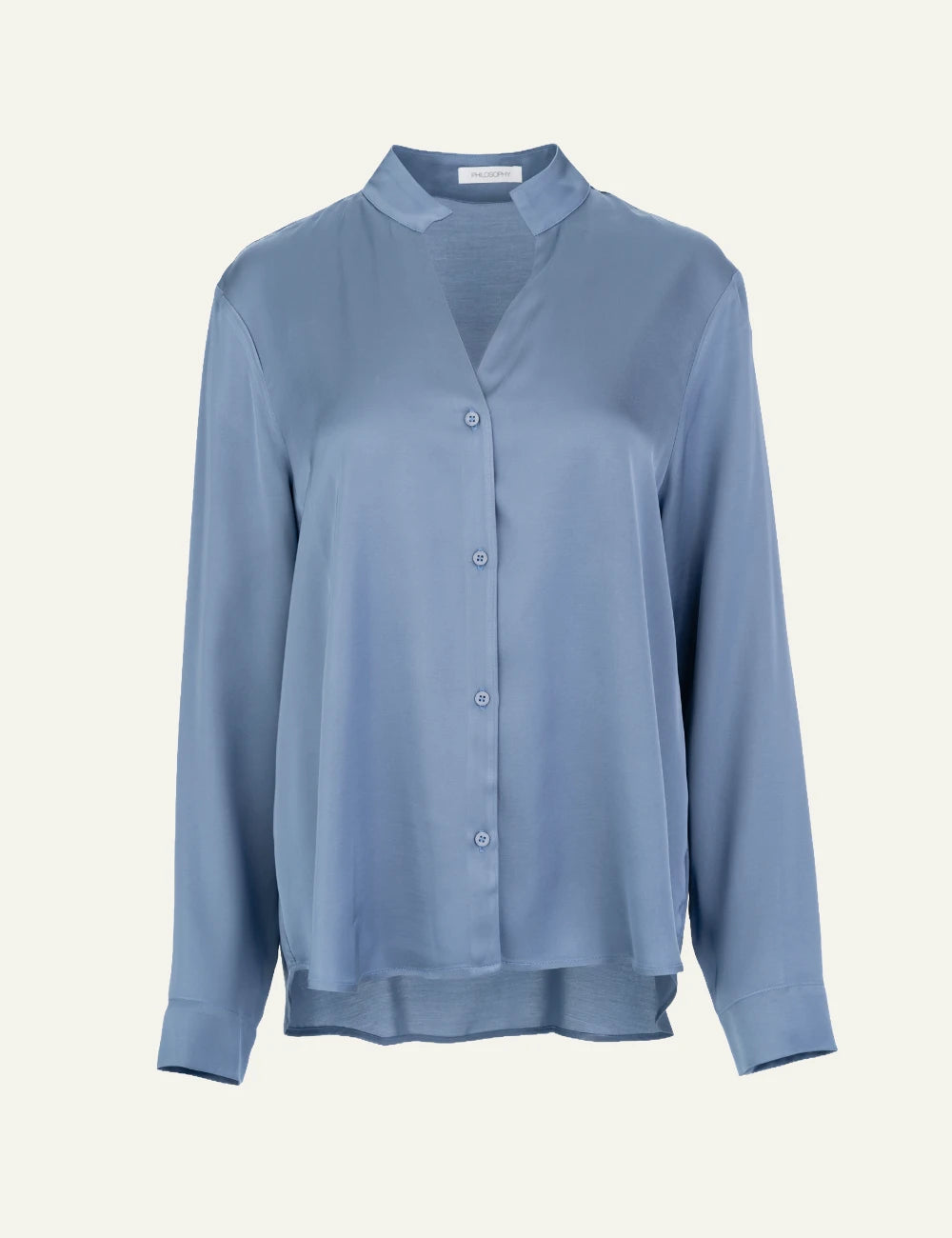Philosophy women's light blue satin ECOVERO shirt