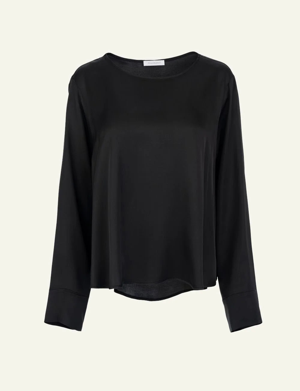 Philosophy women's off-black satin ECOVERO long-sleeve top