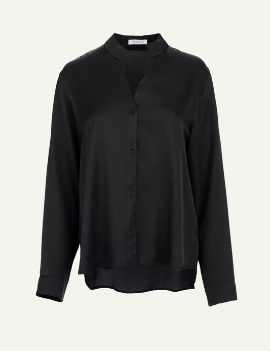 Philosophy women's off-black satin ECOVERO shirt 