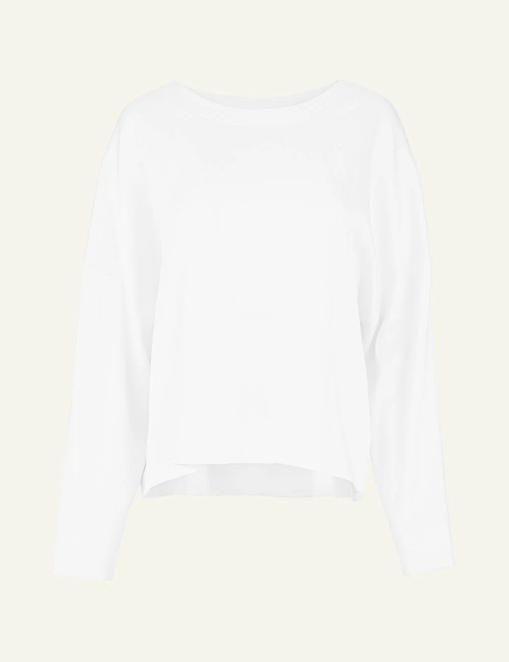 Philosophy women's off-white sandwashed satin long-sleeve top