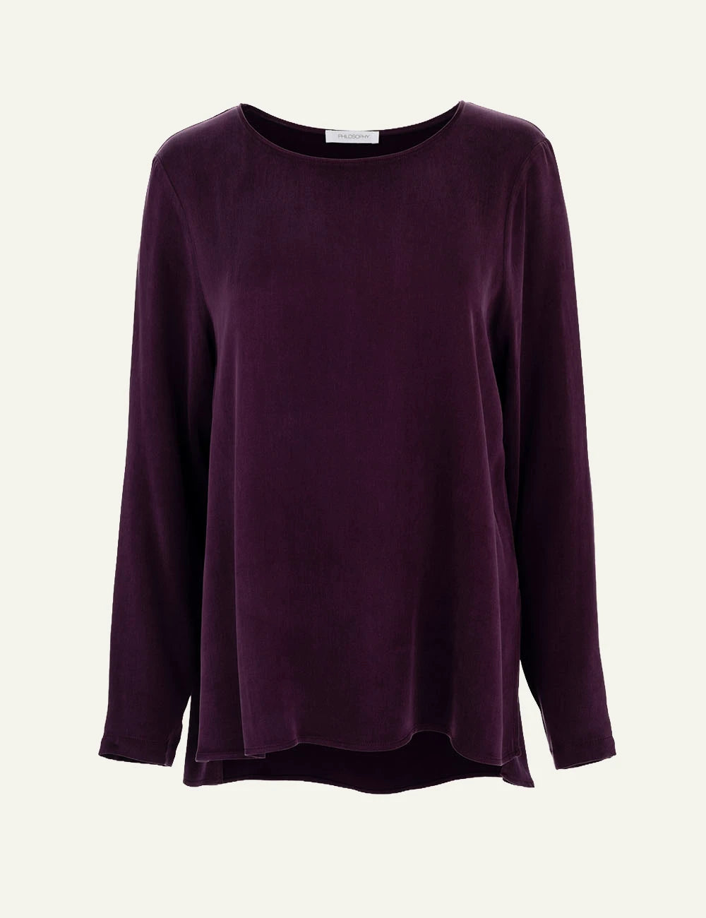 Philosophy women's purple cupro viscose long blouse