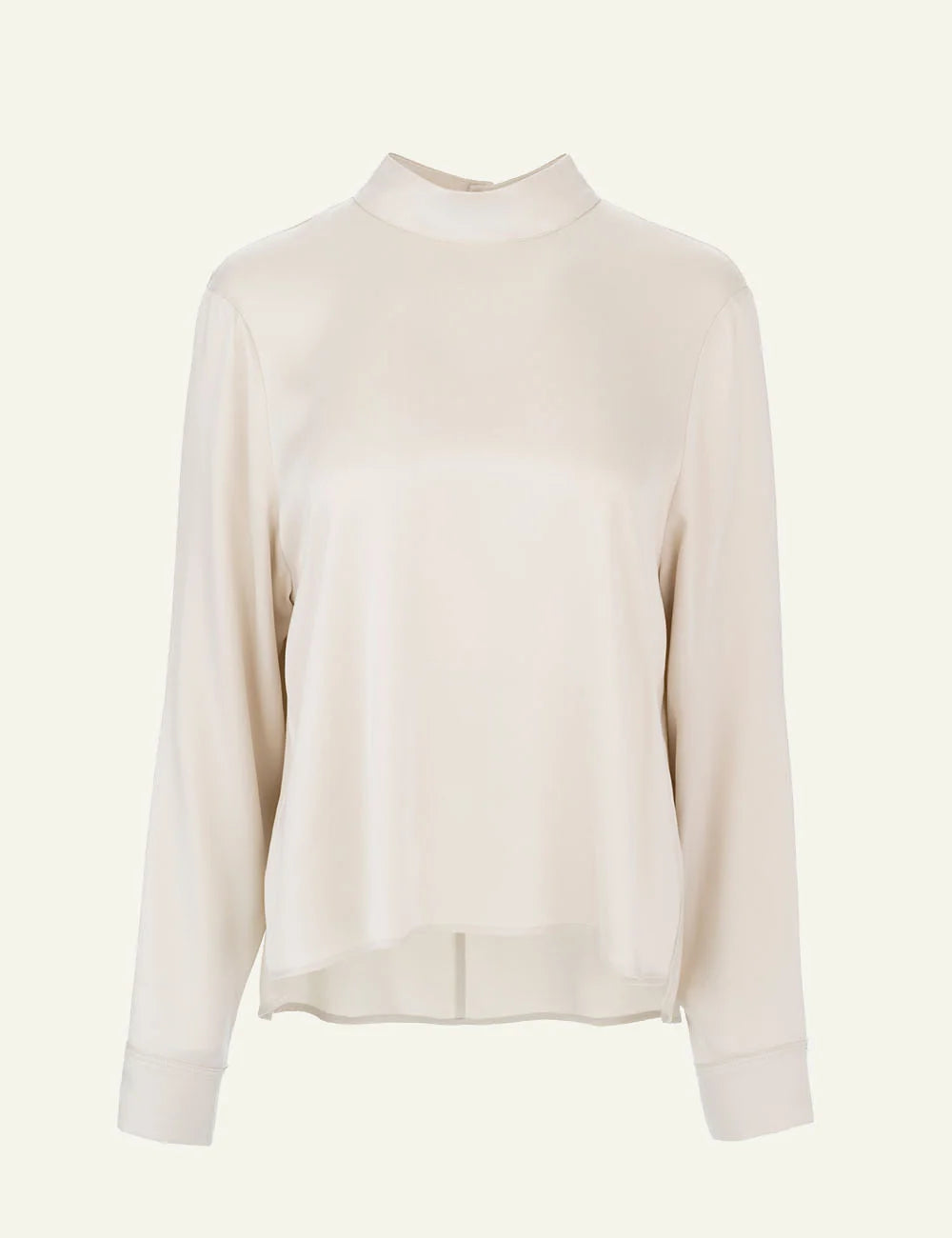 Philosophy women's cream cupro viscose mock-neck top