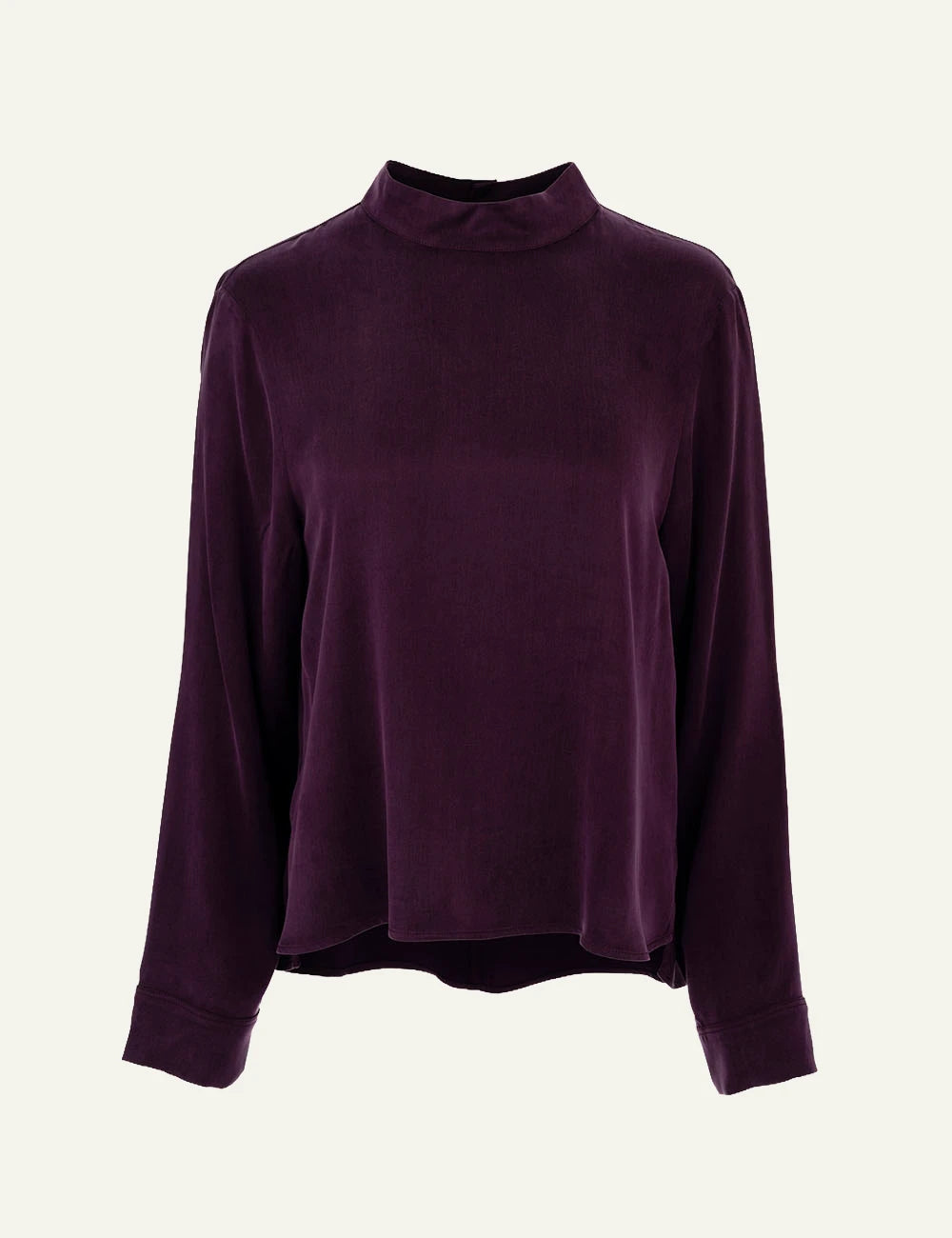 Philosophy women's purple cupro viscose mock-neck top