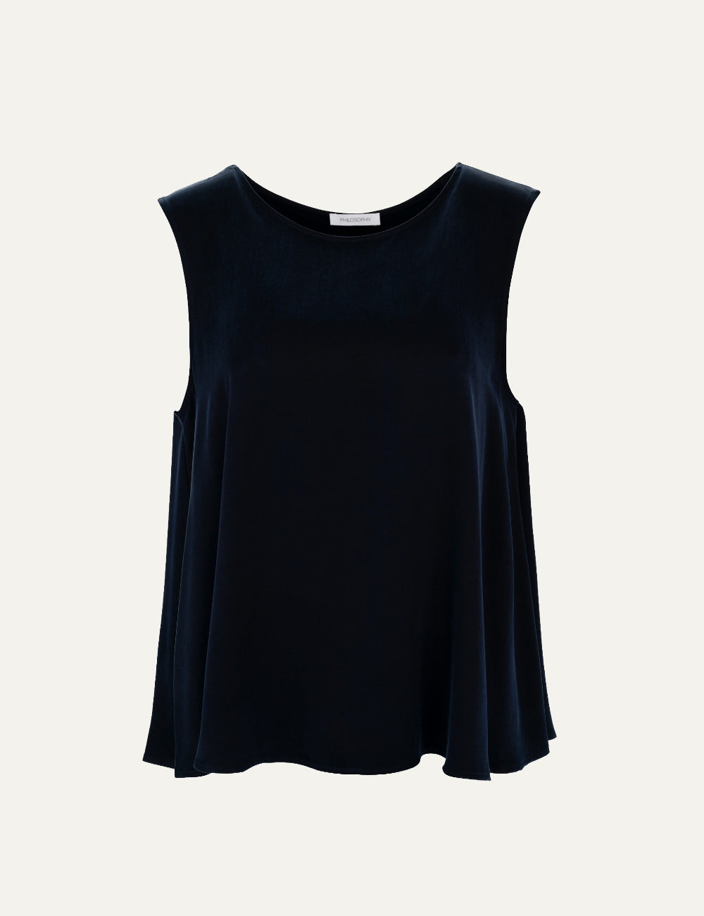 Philosophy women's blue black cupro viscose sleeveless top