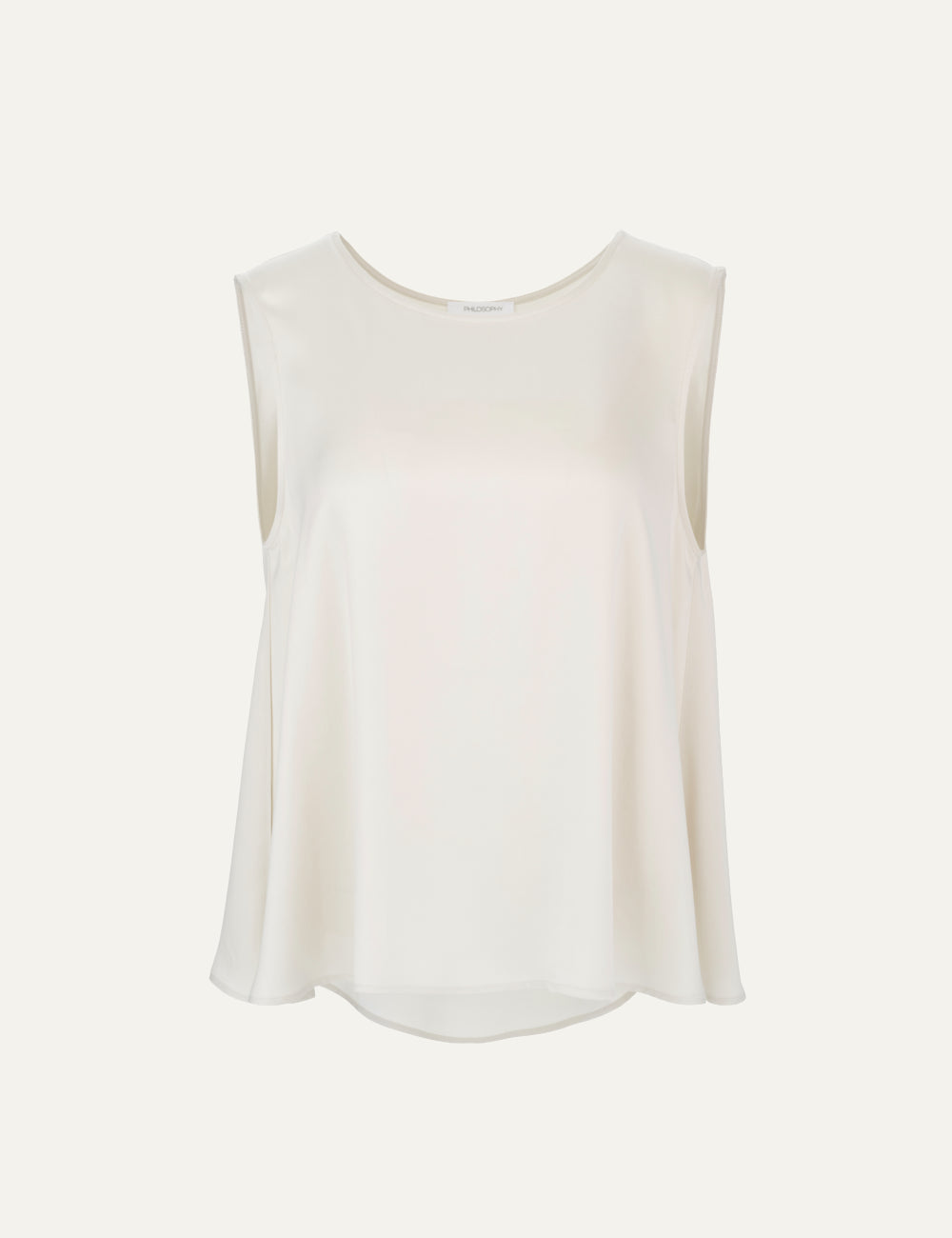Philosophy women's cream cupro viscose sleeveless top