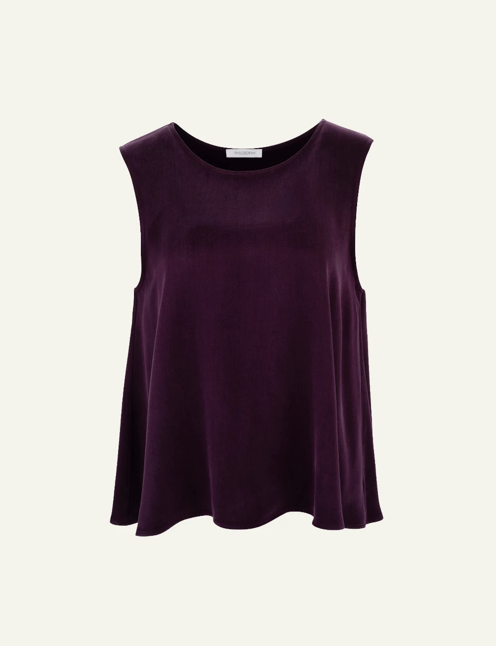 Philosophy women's purple cupro viscose sleeveless top