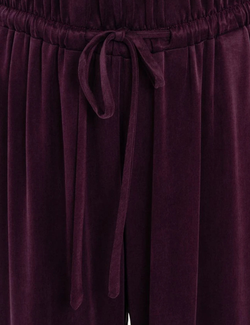 Philosophy women's purple cupro viscose wide leg pants waist details