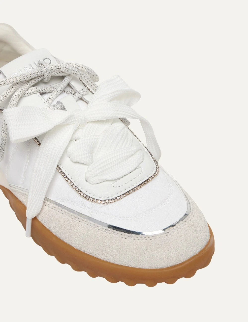 Pinko Gea 02 white sneaker crystal detail