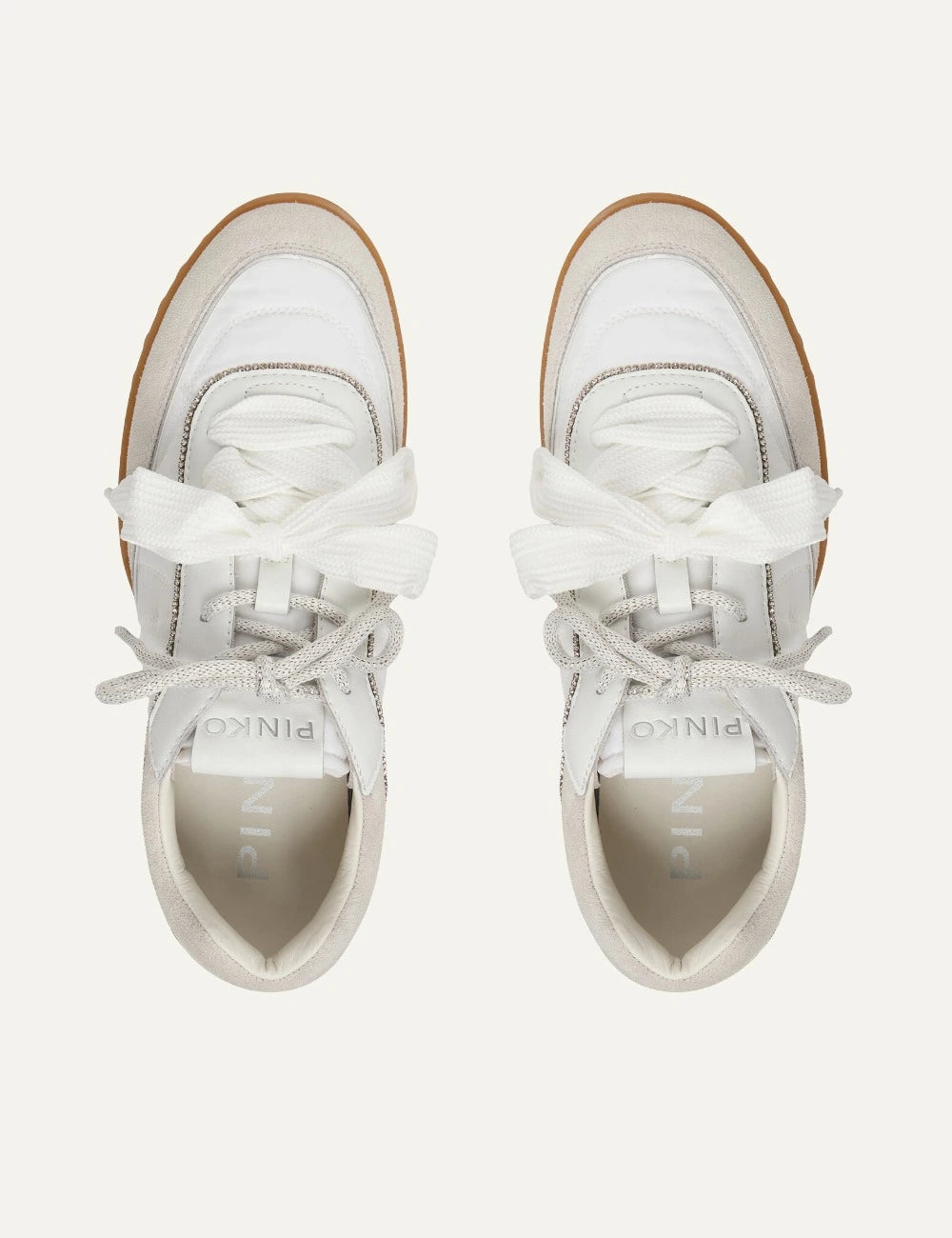 Pinko Gea 02 sneakers white top view pair