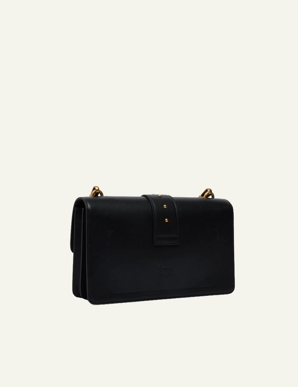 Pinko Love Birds bag black leather medium crossbody back view