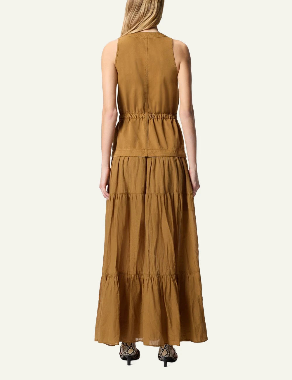 strapless open back dress PINKO CASARSA DRESS BRONZO – Simple Caracters