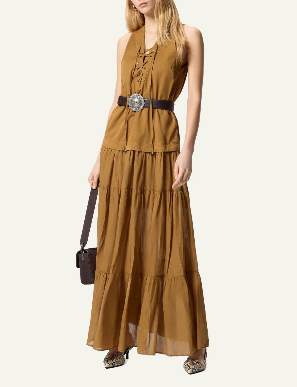 PINKO CASARSA DRESS BRONZO Simple Caracters PINKO CASARSA DRESS BRONZO Simple Caracters