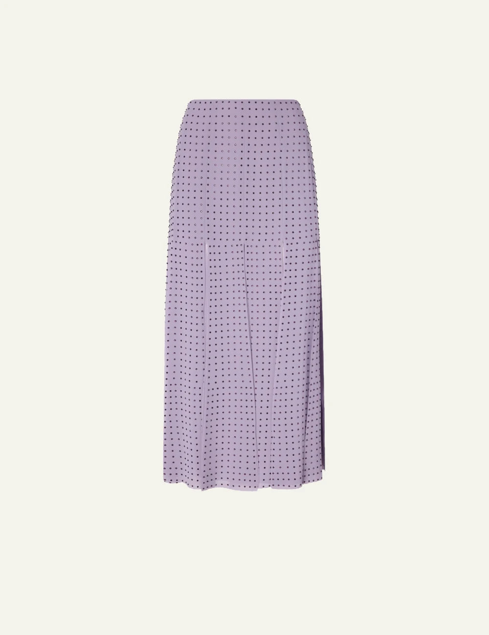 Pinko Rucola skirt lilac midi me strass embellished front view