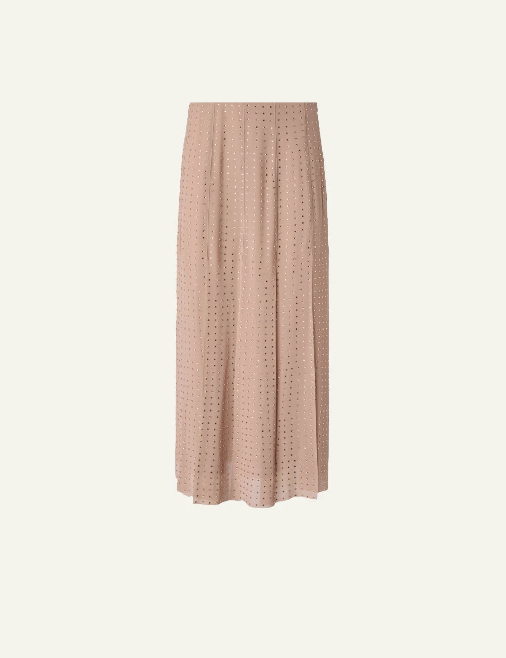 Pinko Rucola skirt pink midi me strass embellished front view