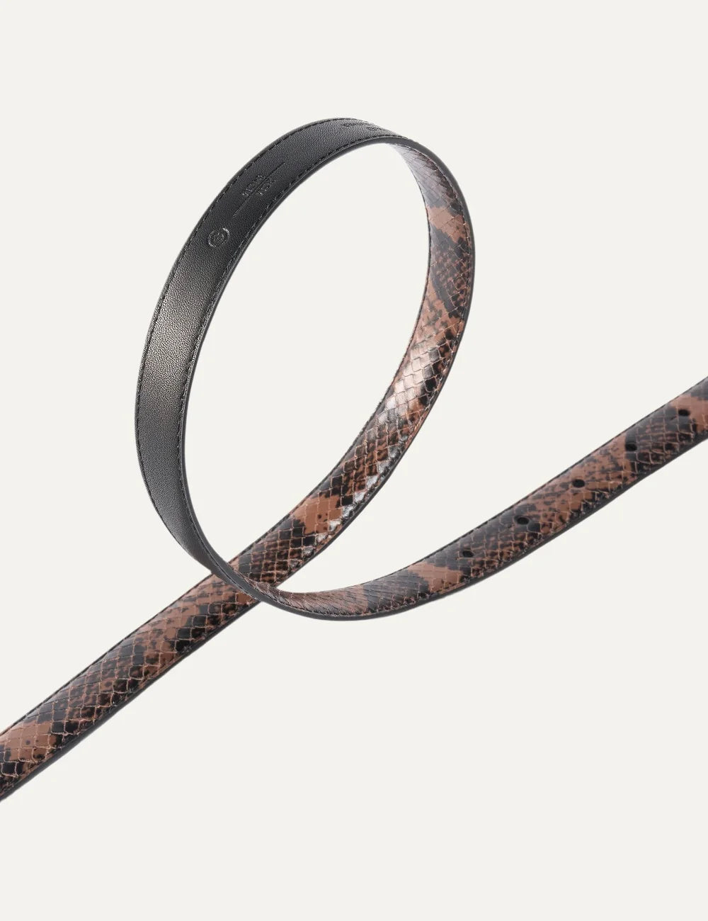 PINKO LOVE BERRY BELT.LOW PYTHON PRINT