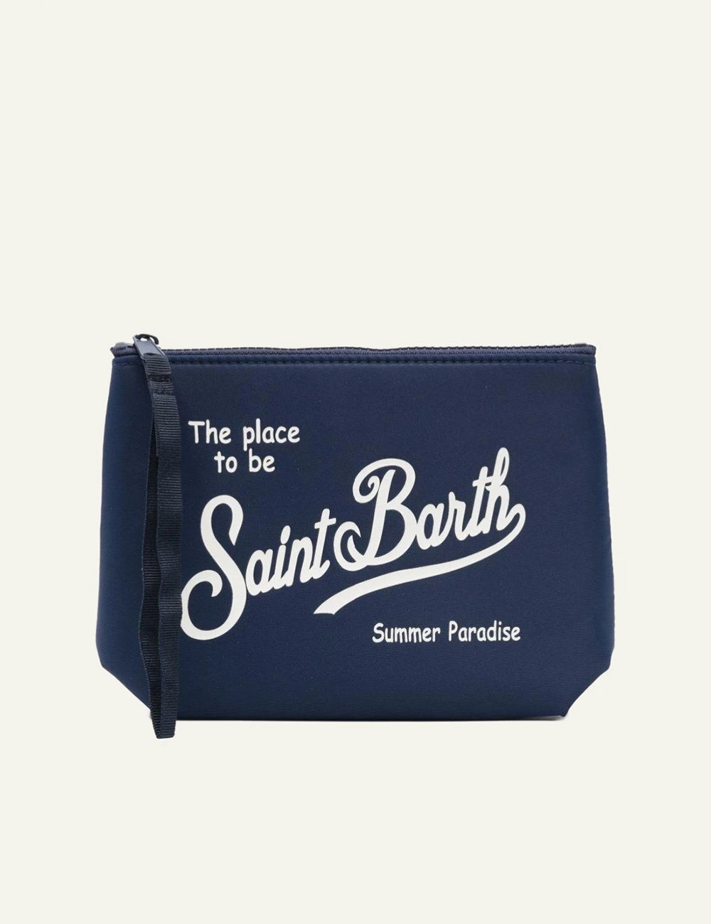 MC2 Saint Barth Aline nylon clutch bag navy logo front