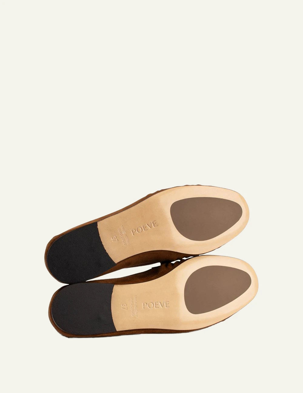 Poeve Wanda loafers cuoio suede sole view classic shape
