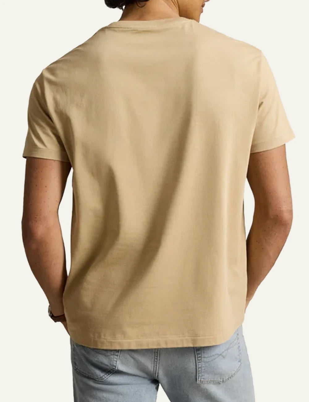 Polo Ralph Lauren light brown regular fit t-shirt me tonal pony back view