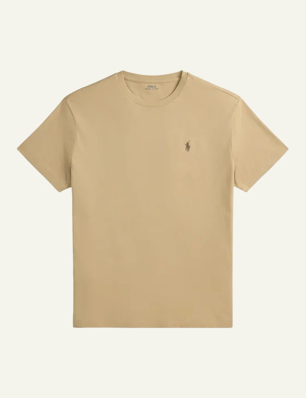 Polo Ralph Lauren light brown regular fit t-shirt me tonal pony front view