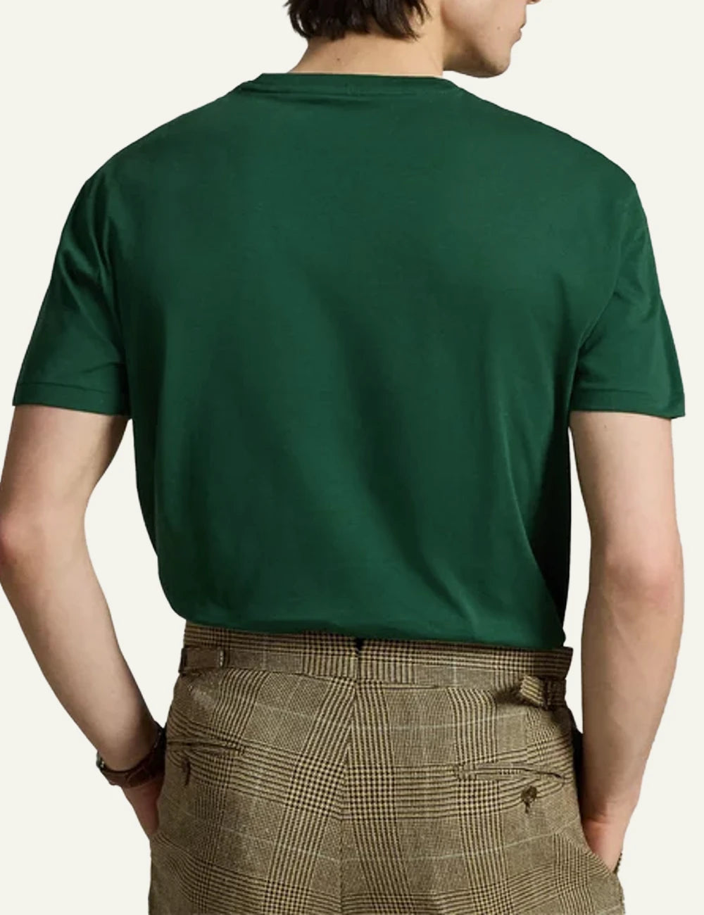Polo Ralph Lauren green regular fit t-shirt me white pony back view