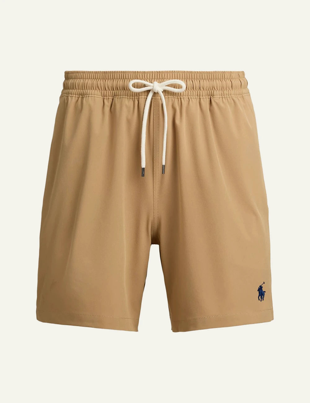 polo ralph lauren beige swim shorts classic fit pony logo front view