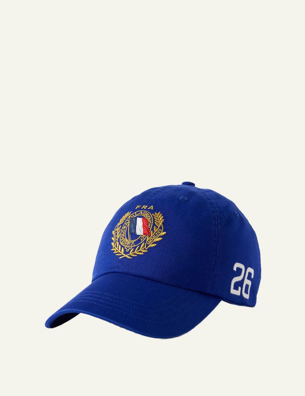 Polo Ralph Lauren blue cap with French crest embroidery side