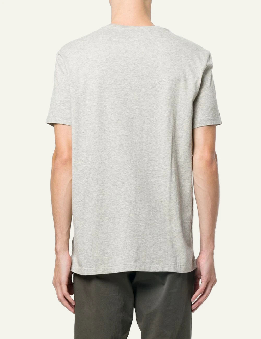 Polo Ralph Lauren grey melange custom fit T-shirt me navy pony logo back view